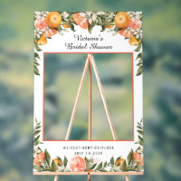 Elegante Citrus Botanical Brautparty Foto Prop
