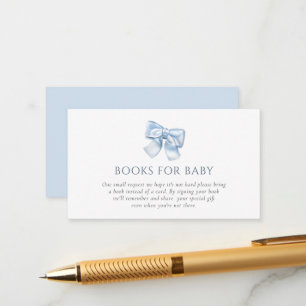 Elegante Clasic Blue Coquette Bücher für Baby Begleitkarte