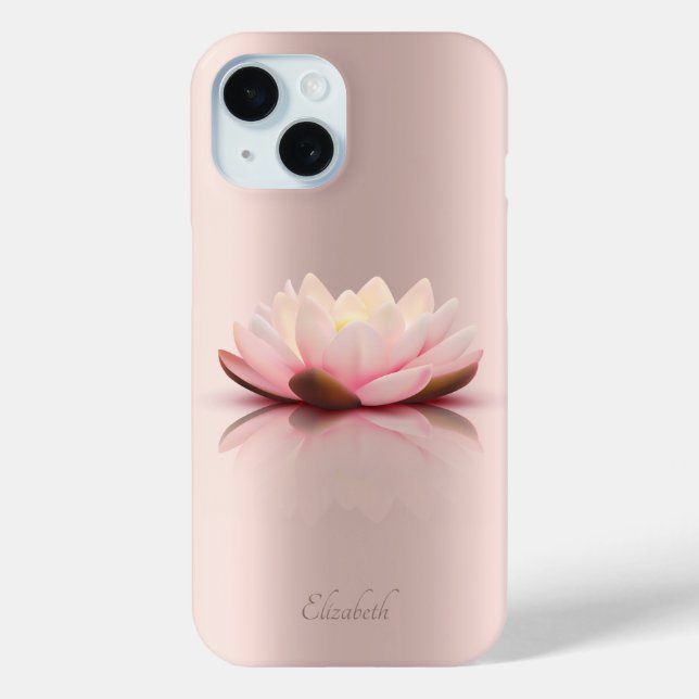Elegante Class Lotus Blume Rose Gold Case-Mate iPhone Hülle (Rückseite)