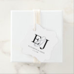 Elegante Classic Ampersand Monogram Wedding Geschenkanhänger<br><div class="desc">Elegante Tags für klassische Ampersand-Monogramm-Gastgeschenk Hochzeiten</div>