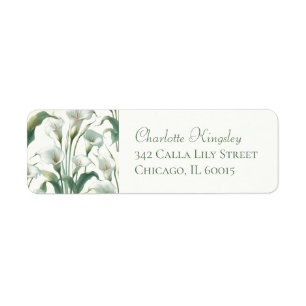 Elegante Classic Calla Lily Hübsche Rücksendeadres
