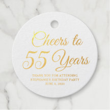 Elegante Classic-Folie Prost auf 55 Jahre Gold
