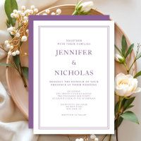 Elegante Classic Formal French Lilac Wedding