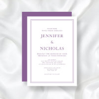 Elegante Classic Formal French Lilac Wedding