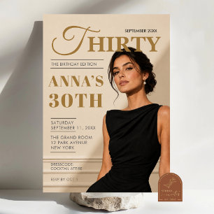Elegante Classic-Frau Geburtstagsmagazin jedes Alt Einladung