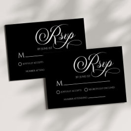 Elegante Classic Minimalistisch Wedding RSVP Card Karte