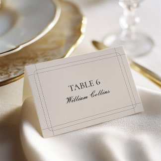 Elegante Classic Vintage Wedding Platzkarte Tischnummer