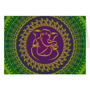 Elegante Classy Ganesh/ Indian God Card