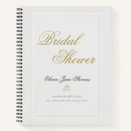 Elegante Classy Ivory Frame Brautparty Geschenklis Notizbuch