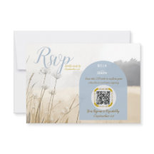 Elegante Coastal Meadow Chic Response Card