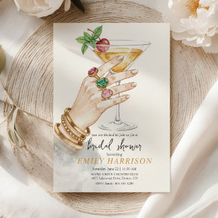 Elegante Cocktail-Brautjungfern-Einladungskunst Einladung