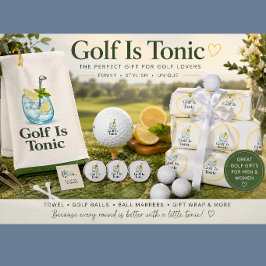 Elegante Cocktailglas-Golfer-Geschenkpapier Geschenkpapier