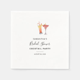 Elegante Cocktails Brautparty Serviette
