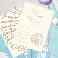 Elegante concha de clam marina pronto Moda Baby Sh