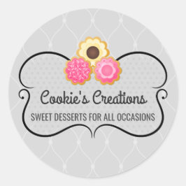 Elegante Cookie Bakery Box Siegel Runder Aufkleber
