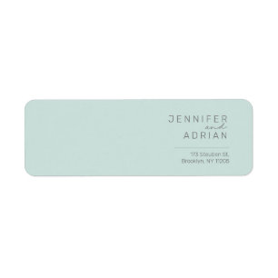 Elegante Coole Minte Minimal Moderne Rücksendeadre