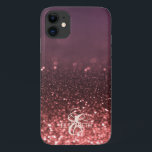 Elegante Coole Rose Gold Glitzer Bokeh Monogramm Case-Mate iPhone Hülle<br><div class="desc">Elegante Rose Gold Glitzer Buche. Perfekte romantische Geschenkidee für sie zu jeder Gelegenheit. Wählen Sie den Kostümknopf,  um den Stil,  die Farbe und die Größe des Schriftartes zu ändern.</div>