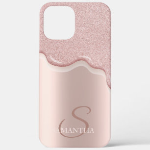 Elegante Coole Rose Gold Glitzer Tropfen Case-Mate iPhone Hülle