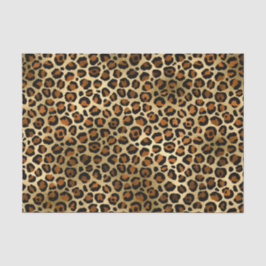 Elegante Copper Gold Leopard Animal Print Seidenpapier