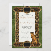 Elegante Copper Green Tiger Art Deco