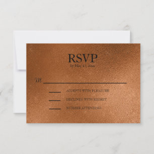 Elegante Copper Wedding RSVP