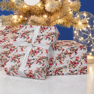 Elegante Coquette Bänder und Bogen Weihnachten Geschenkpapier