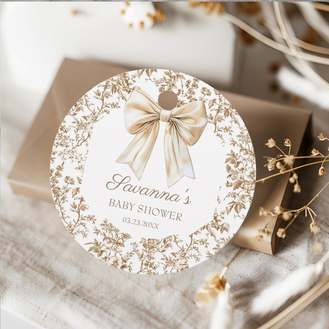 Elegante Coquette Bow Chinoiserie Vielen Dank Geschenkanhänger (Von Creator hochgeladen)