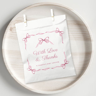 Elegante Coquette Bows Baby Girl Dusche Vielen Dan Geschenktütchen