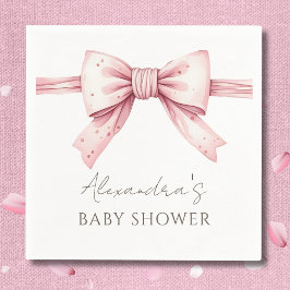 Elegante Coquette Pink Bow Baby Dusche Serviette