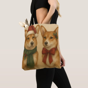 Elegante Corgi Couple Weihnachts-Festliche Weihnac