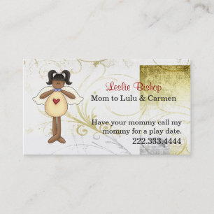 Elegante Country Engel Mommy Play Date Card Telefonnummerkarte