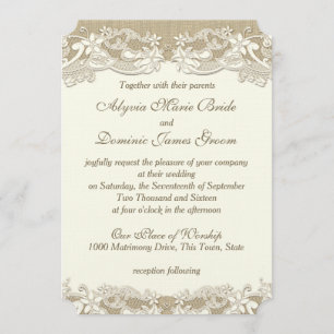 Elegante Country Wedding Einladung