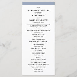 Elegante Couture | Dusty Blue Wedding Program Programm