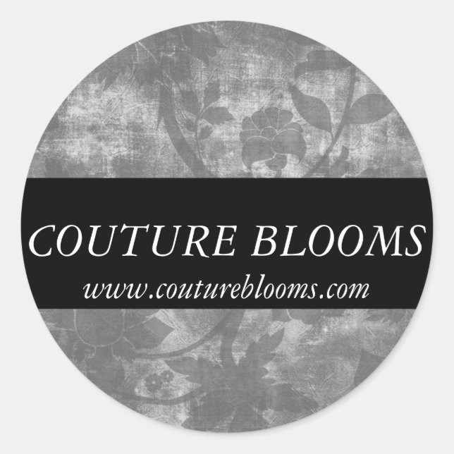Elegante Couture Florist Business Sticker (Vorderseite)