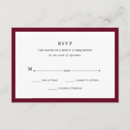 Elegante Couture | Marsala UAWG RSVP Karte