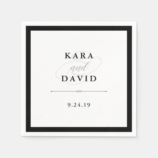 Elegante Couture Wedding Serviette (Vorderseite)