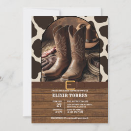 Elegante Cowgirl Boots Baby Shower Einladung