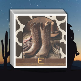 Elegante Cowgirl Boots Baby Shower Serviette