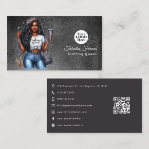 Elegante Crafting-Queen-Design Visitenkarte