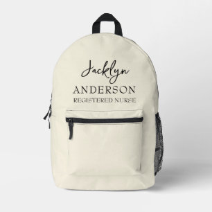 Elegante Cream Custom Nurse Bedruckter Rucksack
