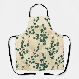 Elegante Cream Green Whimsical Eukalyptus Greenery Schürze