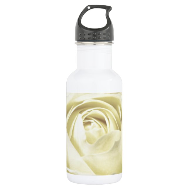 Elegante Cream Rose Edelstahlflasche (Vorderseite)