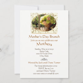 Elegante Cream Rose Muttertag Einladung