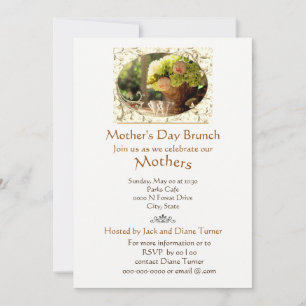 Elegante Cream Rose Muttertag Einladung