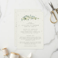 Elegante Cream Snowberry+Eucalyptus Stem Wedding
