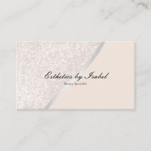 Elegante Cream Sparkle Esthetician Business Card Visitenkarte