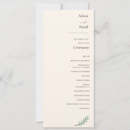 Elegante Creme Einfache Zeremonie