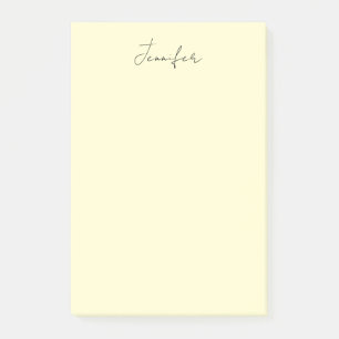 Elegante cremefarbene moderne minimalistische einf post-it klebezettel