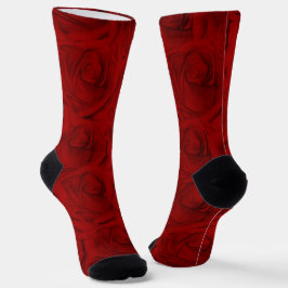 Elegante Crew mit traditionell gestrichenen Rote R Socken