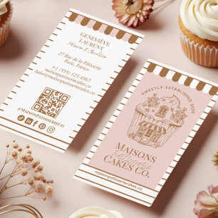 Elegante Cupcake Konditorei Torten Geschäft Home B Visitenkarte
